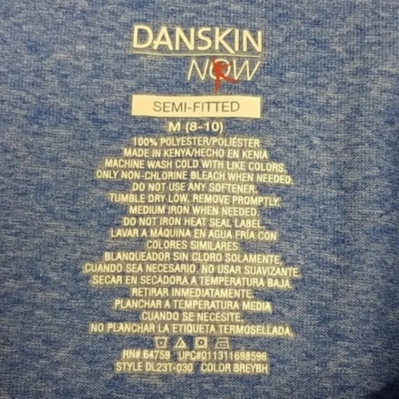 Danskin Now Womens Blue Althletic Top Dri-More Racerback  Size M(8-10) - Picture 2 of 11